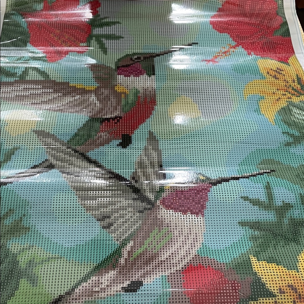 Colorful Hummingbird Diamond Dots